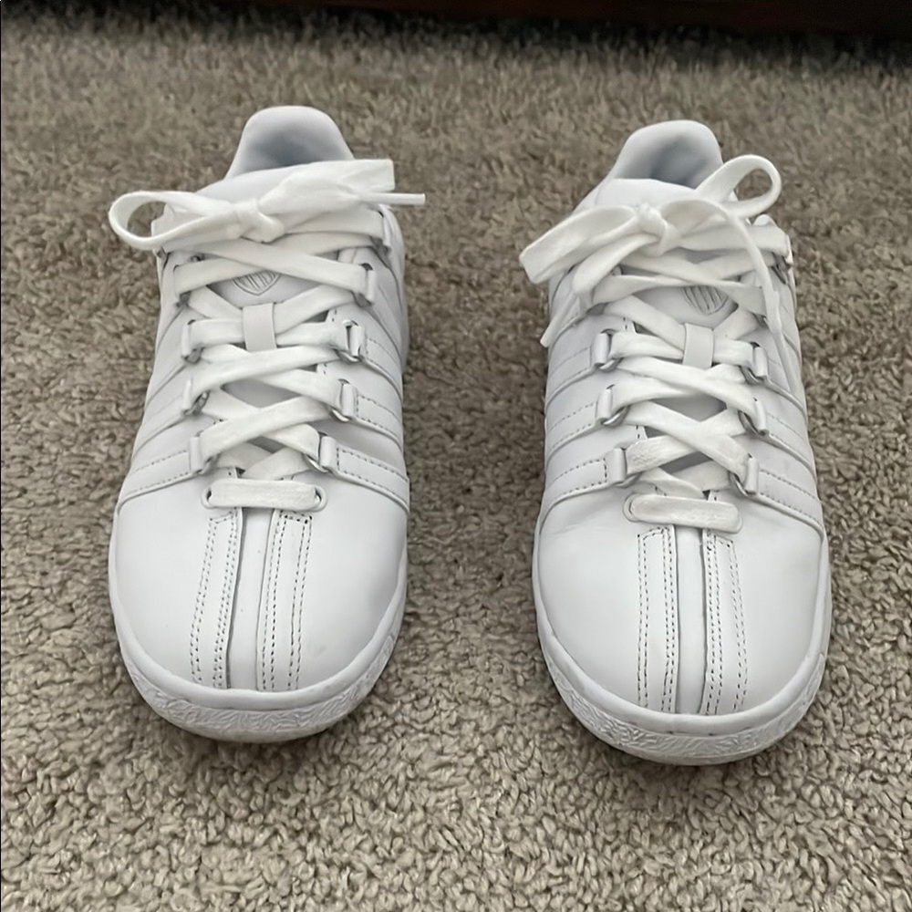 Stylish White Lace-Up Sneakers